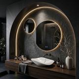 Veidrodis LED R-9045 90cm + 45cm