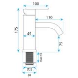 Robinet de salle de bain Rea Ontario Brush Gold