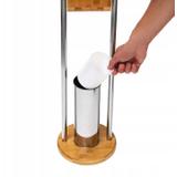 Bambusový stojan na toaletný papier a štetku 390228 BAMBOO