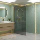 Paravan de dus Rea Flexi Grey / Gold 100