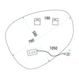 Mirror LED 75x73 YH-3343