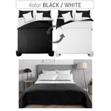 Narzuta dwustronna pikowana Diamante Black / White