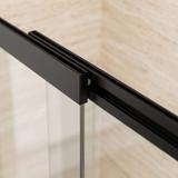 Paravento vasca scorrevole REA Dario Black 80