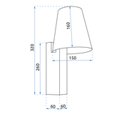 Wandlampe LOFT APP1279-1W BLACK