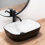 Umývadlo na dosku REA BELINDA - čierno-biele