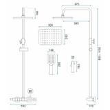 REA ROB dušas komplekts ar zelta termostatu