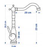 Mešalnik za umivalnik REA Bona Black Old High