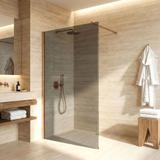 Walk-in dušas siena Rea Flexi Grey / Brush Copper 100