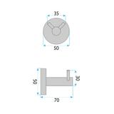 Wieszak łazienkowy Dwuramienny 5605 Leo Złoty