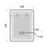 LED seinapeegel 60x80cm SAB-3436