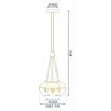 Hängelampe Kugel Gold APP688-3CP