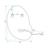 Mirror LED 80x60cm CLOUD C