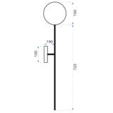 Wandlampe Black Modern 90 cm APP581-1W