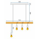 Deckenlampe  APP974-4CP LINE
