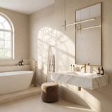 Lavabo suspendu Rea Aresa Grey Gold 80