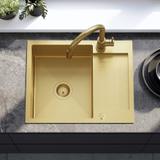 Tērauda izlietne Paul BRUSH GOLD