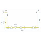 Deckenlampe Gold Glas Kugel 8 Stk. APP615-8CP