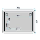 Lustro ścienne LED 80x60cm TOP-3