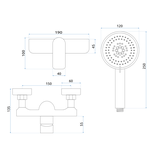 Torneira de chuveiro REA Dart cromada