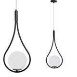 GLASKUGEL HÄNGELEUCHTE G111-1W SCHWARZ E27