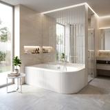 Wanna Akrylowa Narożna Rea Orion Stripe Lewa 160cm