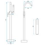 Torneira para banheira Rea MONO, ouro escovado