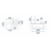 Inbouw wastafelkraan Rea Owen Brush Steel + BOX