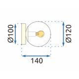 Wandlampe APP1250-1W Gold