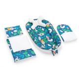 Kokon do wózka, materac, poduszka, kocyk  5w1 Jungle Blue