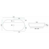 Умивальник на стільницю REA Aura 61 Beige Shiny