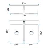 Νεροχύτης από μαύρο ατσάλι REA Joel BRUSH STEEL