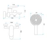 Vanová baterie REA Marco Gun Grey