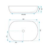 Umywalka nablatowa Rea LISA ECRU SHINY