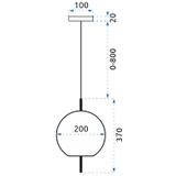 Deckenlampe Glas Kugel white gold APP669-1CP