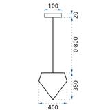 Hängelampe Loft Black Diamond APP563-1CP