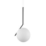 Lampa Sufitowa Wisząca Szklana Kula  G107-1W Czarna Biała