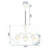 Hängelampe Vintage APP959-5CP GOLD