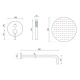 Shower system Rea Foss Clif Black + BOX