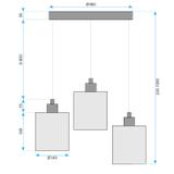 Hängelampe  APP1820-3CPR NATURE BLACK