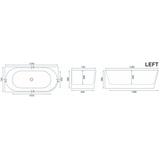 Свободностояща акрилна Вана SYDNEY BELLANTO LEFT 160cm