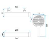 Shower mixer Rea Hunter Brushed Nickel