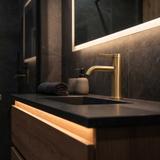 Bateria umywalkowa Rea Rivo Złota Szczotkowana