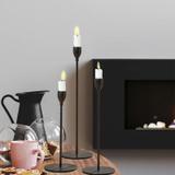 Świecznik Czarny Komplet 3 szt. KCH004-B