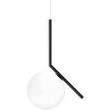 Lampa Sufitowa Wisząca Szklana Kula  G107-1W Czarna Biała