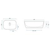 Umyvadlo na desku REA BELINDA Black Calala mat