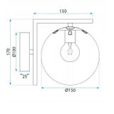 Wandlampe G101-1W Black White