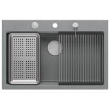 Granite sink MARC 110 WORKSTATION Grey Metallic