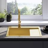 Стальная мойка для кухни Fin BRUSH GOLD