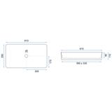 Umywalka Nablatowa Denis Black MAT