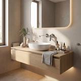 Falsík alatti mosdócsaptelep REA VISION Chrome + BOX